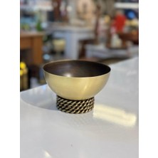 Altın Eskitme Dekoratif Zincir Kase 16X10CM