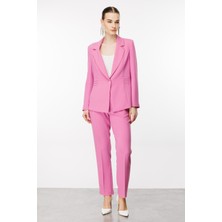 7543 Modailgi Kuptan Nervür Detaylı Yarım Astarlı Tek Düğme Ceket