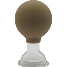 Naturachi Silikon Vakumlu Yüz Cam Masaj Kupası Bej