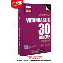Pegem Akademi Yayıncılık 2026 KPSS Vatandaşlık Tamamı Çözümlü 30 E-Deneme Tüm Adaylar İçin Eğitim