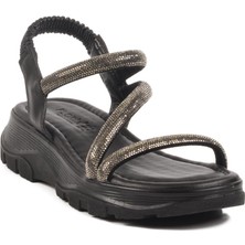Siyah Kadın Topuklu Sandalet T-005 Z