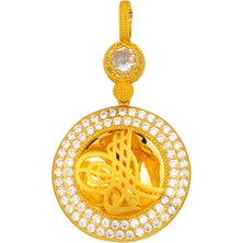 Tuğralı 14 Ayar Sarı Altın Kolye Ucu