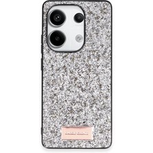 Onegif Xiaomi Redmi Note 13 Pro 4g Bright Simli Kapak - Gümüş Mrayd