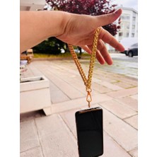 Angel Çanta Aksesuar Light Gold Renk Çift Halkalı Telefon Bilek Askısı, Telefon Zinciri, Telefon Askısı, Tüm Telefon Kılıfları Için Uygundur