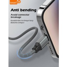 iPhone 15 15 Pro 15 Pro Max 15 Plus ve 16 Serisi Uyumlu 65W Örgülü Type-C To Type-C Şarj Kablosu