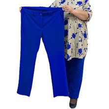 Büyük Beden Likralı Krep Boru Paça Pantalon