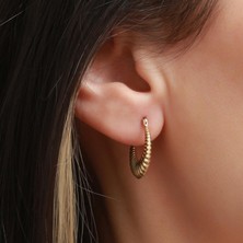 14 Ayar Altın Mini Istiridye Küpe