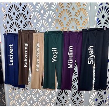 Büyük Beden Likralı Krep Palazzo Pantalon