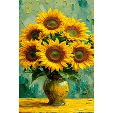 Aden Dekoratif Sarı Çiçek Kanvas Tablo