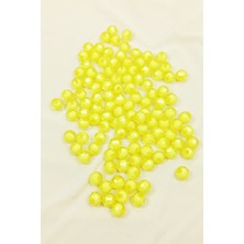 Kapamarka Dünya Boncuk Içten Boncuklu Bileklik Çanta Boncuğu 10 Mm 50 Gr Sarı - Bnc464