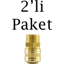 Brio Hava Hortum Erkek Gövde Kamalı 1/2 2'li Paket