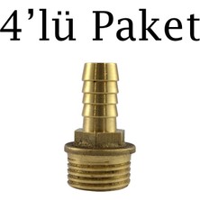 Brio Hava Hortum Erkek Rekoru 1/2 12MM 4'lü Paket