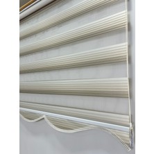 Dilimli Pileli Iki Renk-Krem/beyaz Ev-Ofis Perdesi Aluminyum Sistem. – Şık & Kullanışlı Perde (Alüminyum Sistem)