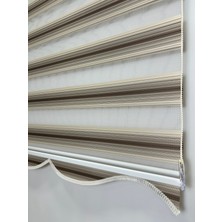 Dilimli Pileli Iki Renk-Kahve-Krem Ev-Ofis Perdesi Aluminyum Sistem. – Şık & Kullanışlı Perde (Alüminyum Sistem)
