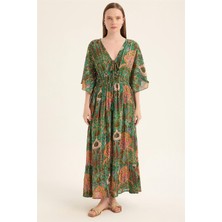 Simli Desenli Elbise