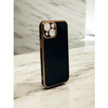 Iphone 13 Mini Uyumlu Parlak Gold Detaylı Bark Telefon Kılıfı