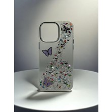 Iphone 14 Pro Max Uyumlu Desenli Sararmayan Sert Şeffaf Silikon Kılıf