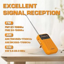 Xhdata D-220  Fm 1-2/mw (9K/10K) /sw 4 Bant Yüksek Hassasiyetli Dsp Dijital Radyo