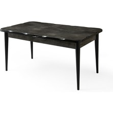 Kelebek Kütük Irony Desen Highgloss Açılır 160X90 Masa (Açılımış Ölçüsü 197X90)