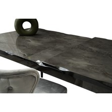 Kelebek Kütük Irony Desen Highgloss Açılır 160X90 Masa (Açılımış Ölçüsü 197X90)