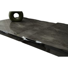 Kelebek Kütük Irony Desen Highgloss Açılır 160X90 Masa (Açılımış Ölçüsü 197X90)