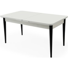 Kelebek Tekno Kar Beyaz Renk Highgloss Açılır 160X90 Masa (Açılımış Ölçüsü 197X90)