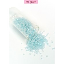 Kapamarka Kesme Cam Boncuk 2mm - 60 Gram - Maz Buz Mavi - Bnc369