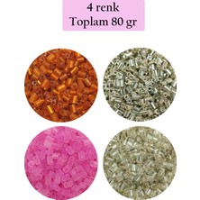 Kapamarka Kesme Cam Boncuk 2mm - 4 Renk - Toplam 80 Gram - Bnc441