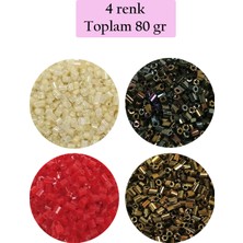 Kapamarka Kesme Cam Boncuk 2mm - 4 Renk - Toplam - Bnc444 80 Gr