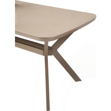 Anka Cappicino Renk Highgloss Açılır 130X80 Masa (Açılımış Ölçüsü 160X80)