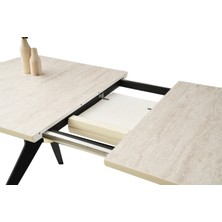Anka Rambla Desen Highgloss Açılır 160X90 Masa (Açılımış Ölçüsü 190X90)