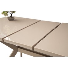 Anka Retro Gümüş Desen Açılır 130X80 Masa (Açılımış Ölçüsü 160X80)