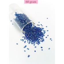Kapamarka Kesme Cam Boncuk 2mm - - Koyu Mavi - Bnc392 60 Gr