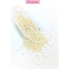 Kapamarka Kesme Cam Boncuk 2mm - - Krem -bnc336 20 Gr