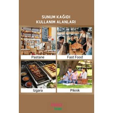 Nisanca Home Vintage Gazete Desenli Yağlı Sunum Kağıdı – Pinterest Stilinde Estetik Kahvaltı, Peynir Tabağı ve Fast Food Sunumları İçin 50’li Paket
