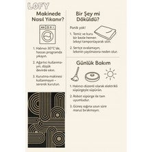 Lofy Halı Retro Modern Çizgili Siyah Zemin Halı 160X230 cm