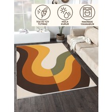 Lofy Halı Vintage Boho Desen Halı Zeytin Kahve Tonları 160X230 cm