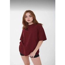 Bisiklet Yaka Pamuk Oversize Boyfriend