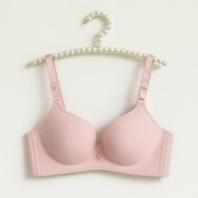 Pembe C Cup Telsiz Desteksiz Mat Fitilli Sütyen