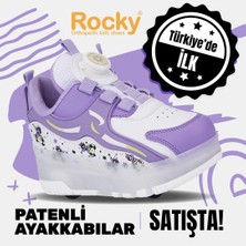 Nils Kız Çocuk Patenli, Işıklı Rahat Mor Spor, Günlük Ayakkabı&sneaker | Yeni Model Tarz Patenli Kaykay Ayakkabı