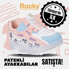 Nils Kız Çocuk Patenli Ayakkabı, Işıklı Rahat Pembe Spor ve Günlük Ayakkabı&Sneaker | Yeni Model Tarz Patenli Tekerlekli Ayakkabı