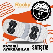 Nils Erkek Çocuk Patenli, Işıklı Rahat Siyah Spor ve Günlük Ayakkabı&sneaker | Yeni Model Tarz Patenli Kaykay Ayakkabı