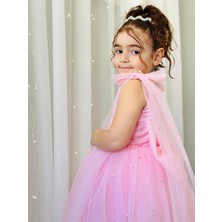 Pembe Incili Uzun Elbise Vintage Kız Bebek Elbise,doğum Günü Elbise,fotoğraf Çekim Elbise,1-11 Yaş Uygun