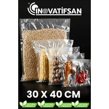 İnovatifsan Vakum Torbası Tırtıklı 30x40 Cm 1 KG (40 ADET) Vakumlu Poşet Ev Tipi