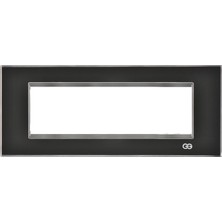 Günsan Domino Siyah & Krom Çerçeve / Çıtası Krom- 7m