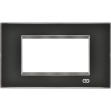 Günsan Domino Siyah & Krom Çerçeve / Çıtası Krom- 4m