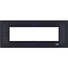 Günsan Domino Siyah & Siyah Çerçeve / Çıtası Krom- 7m