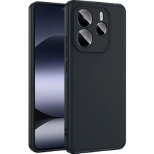 Xiaomi Redmi Note 14 5g Kılıf Lansman Içi Kadife Kamera Korumalı Mara Silikon Kılıf - Siyah