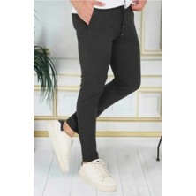 Erkek Bej Italyan Kesim Kaliteli Esnek Slim Fit Likralı Lastikli Ipli Şık Koton Kumaş Pantolon Okul