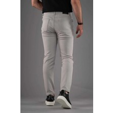Erke Kot Pantalon Reguver Silim Fit Taş Rengi Dumeli Normal Paça Likralı